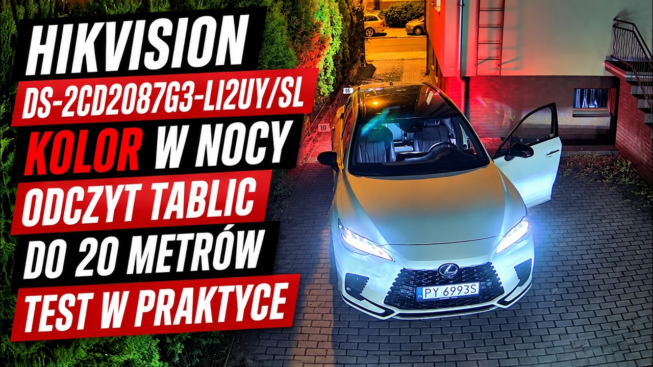 Test kamery IP Hikvision DS-2CD2087G3-LI2UY/SL 8 Mpx 4K ColorVu 3.0 Smart Hybrid Light AcuSense z podglądem dzień i noc