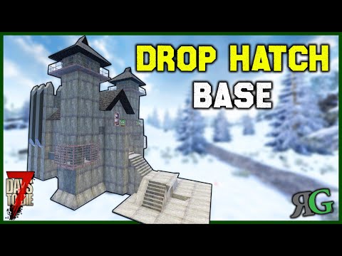7 Days To Die - Powered Drop Hatch Base Vs Horde Night Alpha 19.5
