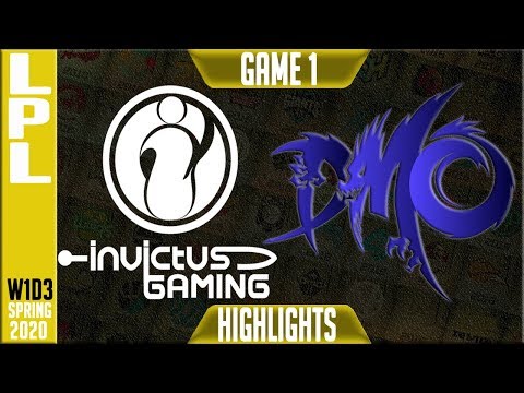 IG vs DMO Highlights Game 1 |  LPL Spring 2020 W1D3 | Invictus Gaming vs Dominus Esports G1
