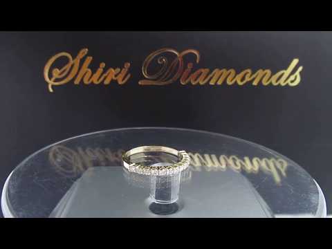 A video of 14K Gold 0.40ctw Classic Diamond Half Eternity Ring