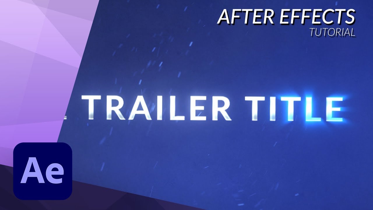 How To Create a Mystique Trailer Title in After Effects Tutorial No Plugins Required
