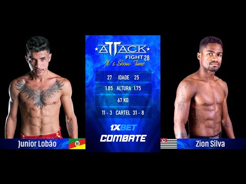 Attack Fight 28 - Junior Lobão x Zion Silva 67kg DEFESA CINTURÃO