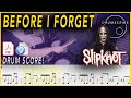 Before I Forget Slipknot Drum SCORE Sheet Music 86 DRUMSCRIBE