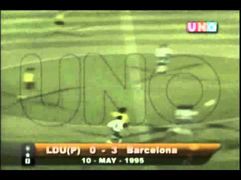 Goles Liga de Portoviejo 0 Barcelona 3 Campeonato Nacional 1995