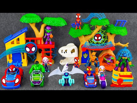 Marvel Spiderman Unboxing Review | Marvel Dino-Webs Treehouse | Spidey Playground Playset | ASMR