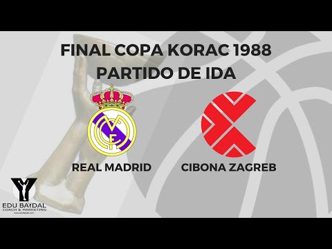 FINAL COPA KORAC 1988. REAL MADRID vs CIBONA ZAGREB. PARTIDO DE IDA