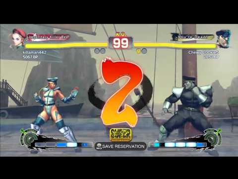 SSF4 AE: killaman442 (Cammy) VS Chewy C00kie5 (M. Bison)