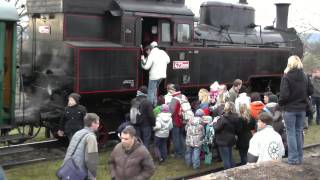 preview picture of video 'Mikulášská jízda parního vlaku 1. prosince 2013 - Šebetov'