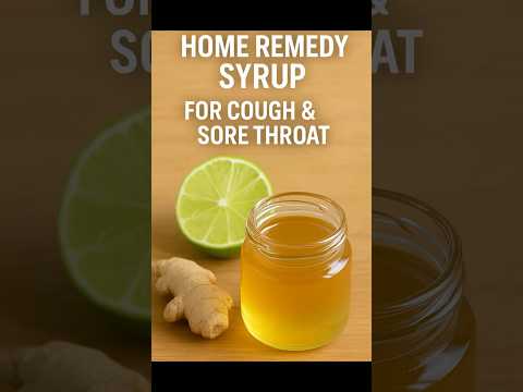 Natural Cough Syrup with 3 Ingredients | Honey, Ginger & Lime 🍯🍋 #homeremedy #honey #ginger