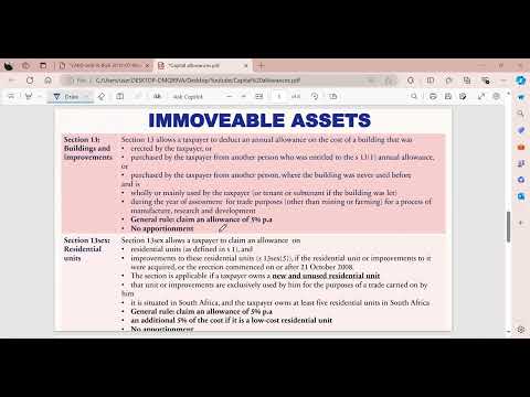 Capital allowances summary