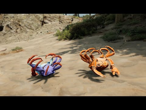 Hunting Giant Dinosaurs as a Literal Crab.