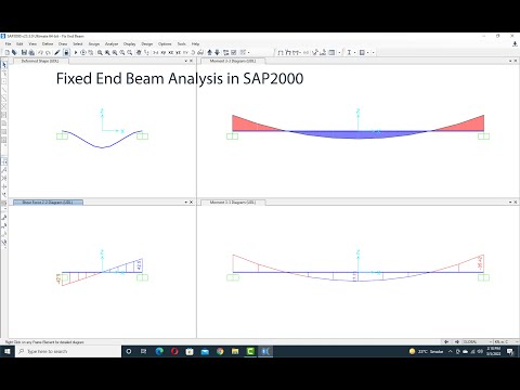 Fixed End Beam Analysis in SAP2000