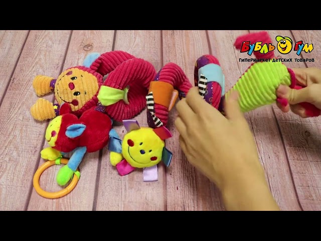 Погремушка-спираль BUBURU Baby Забавные животные - видео