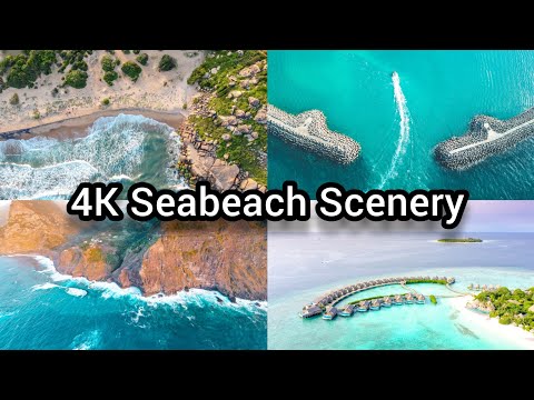 Most Beautiful and Satisfied Seabeach And Lakes 4K Drone Footage || Amazing Nature Scenery Video