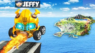 Jumping TRANSFORMERS SUPER CARS Across The Map In GTA 5!