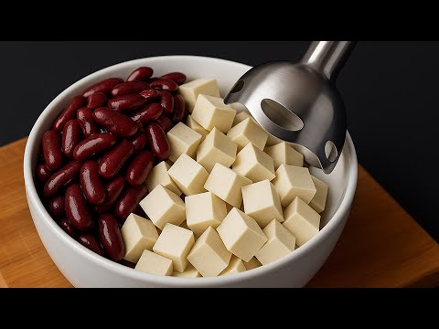 I mixed tofu and beans. A protein breakfast in 15 minutes. A healthy vegan dessert!