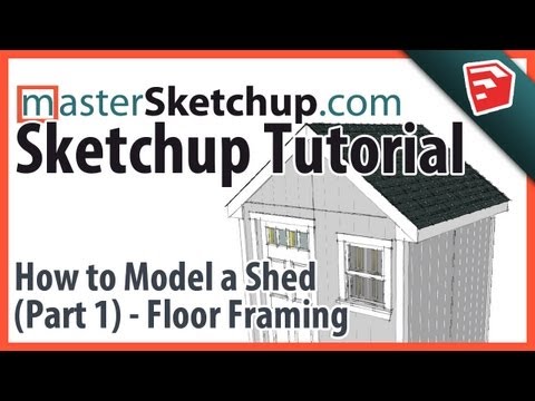 Sketchup Tutorial - Model a Shed (Part 1) - Floor Framing