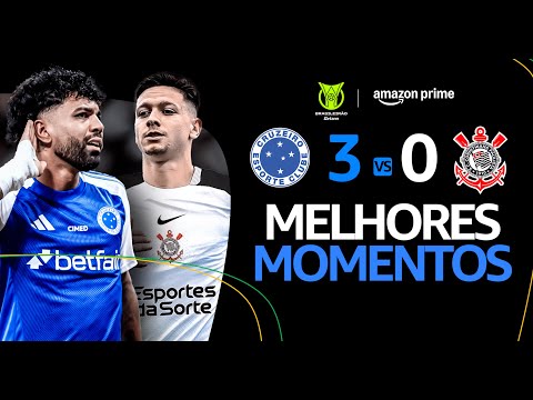CRUZEIRO 3 x 0 CORINTHIANS | MELHORES MOMENTOS | CAMPEONATO BRASILEIRO 2025