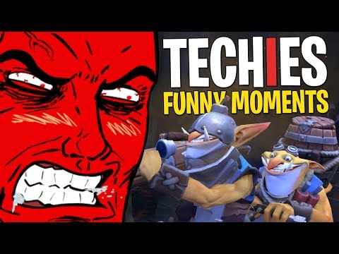 Techies & the Angry Man - DotA 2 Funny Moments