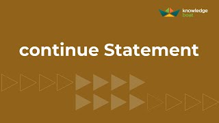 continue Statement | ICSE Computer Applications | Java & BlueJ