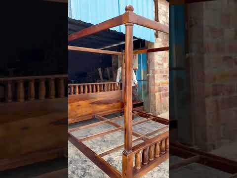 Hotel And RestaurantDesigner Wooden Double Bed