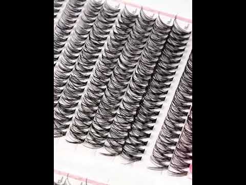 640 Кластеры ресниц с D-завитком DIY Eyelashes (8-16 мм, 30D/40D/60D), черные и цветные пучки для наращивания - фото 1 - id-p3229987822