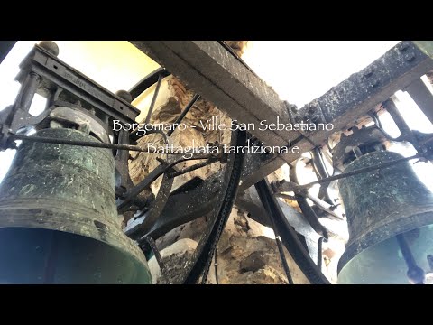 Le campane di Ville San Sebastiano, frazione di Borgomaro (IM) - Battagliata tradizionale