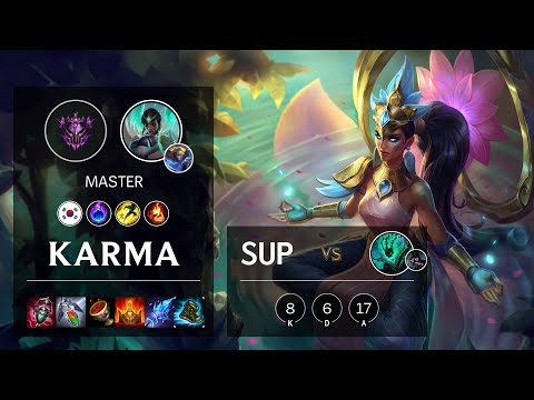 Karma Support vs Thresh - KR Master Patch 10.16