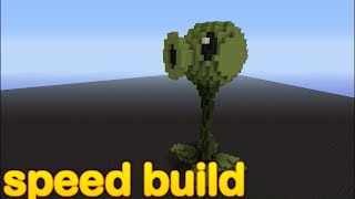 Minecraft - speed build: peashooter!!!!!!!