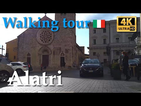 Alatri (Lazio), Italy【Walking Tour】With Captions - 4K