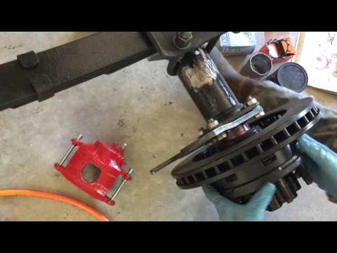 Ford Rear Dana 60 Disc Brake Conversion Hub Rotor Install Lugnut4x4
