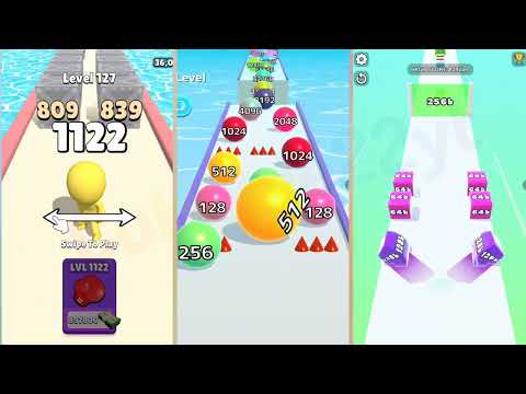 Ball Run INFINITY vs Jelly Run 2048 vs Push Harder 3D #2048nation