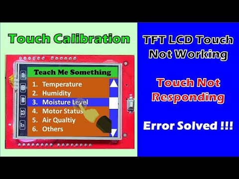 TFT LCD Shield Touch Calibration | TFT display touchscreen not working |  Arduino TFT Touch issue