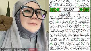 Download lagu Surah Al-Bayyinah with Tajweed | Beautiful Quran Recitation |By Dr Haniah salwana Hafizhullah  mp3