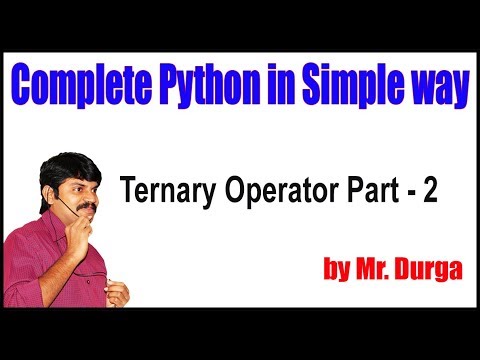 Python Tutorial Python Operators Ternary Operator Part 2 By Durga Sir