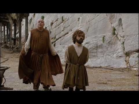 Game of Thrones S6E01 - Tyrion and Varys walk through the streets of Meereen