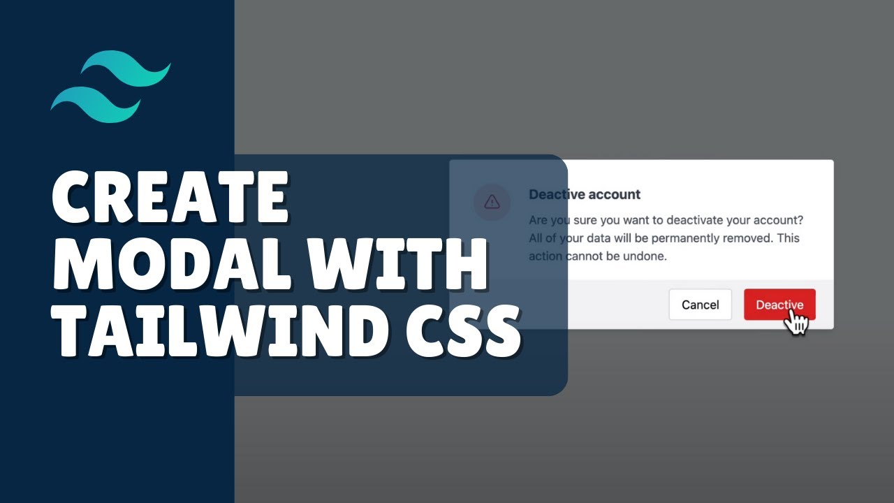 How to create modal by using Tailwind CSS?