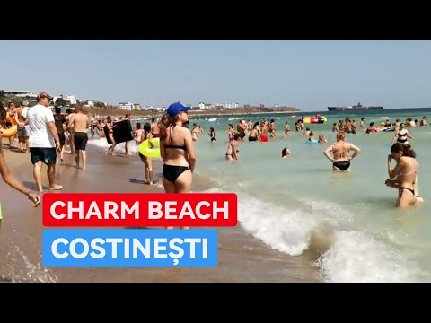 [4K] [2022] Plaja CHARM BEACH - TOUR WALK BEACH COSTINESTI BEACH, CONSTANTA , ROMANIA