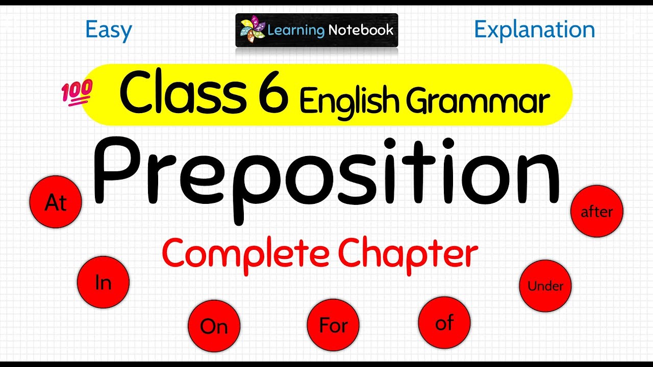 Class 6 Preposition | Class 6 English grammar Prepositions
