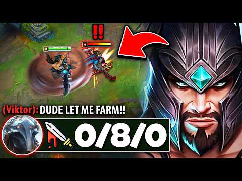 I MADE THIS VIKTOR HATE HIS LIFE WITH TRYNDAMERE MID! (THIS IS LEGIT BULLYING)