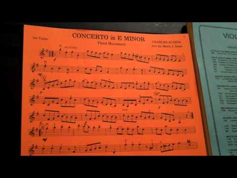 Charles Avison Concerto in e minor, Violin 1