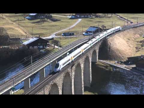 FS ETR 610 fährt über den Frutigen Viadukt [09.02.11]
