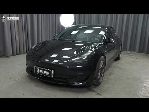 Best Fitment for 2022 Tesla Model 3 BONOSS Wheel Spacers Front 18mm Rear 25mm Before and After