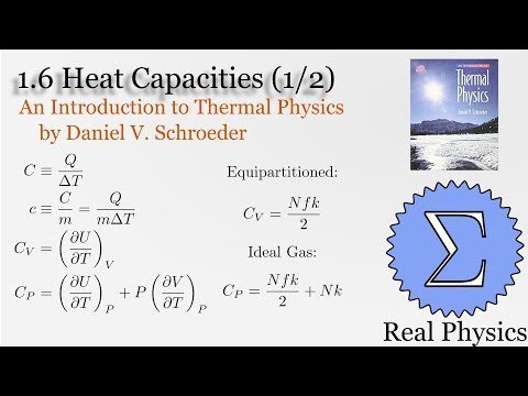 1 6 Heat Capacities 1 2 Thermal Physics Schroeder