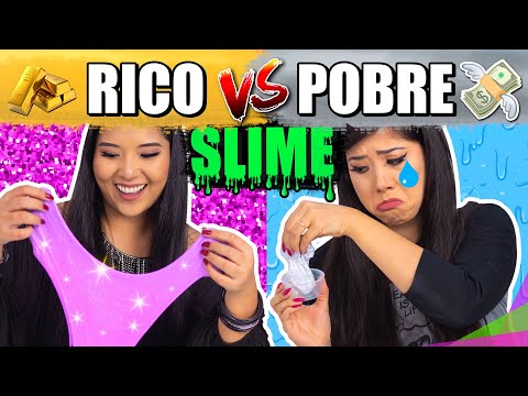 RICO VS POBRE FAZENDO AMOEBA/SLIME! | Blog das irmãs Video