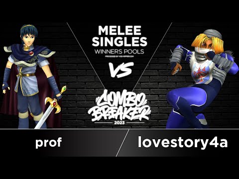 prof (Marth) vs lovestory4a (Sheik) - Melee Singles Winners Pools - COMBO BREAKER 2023