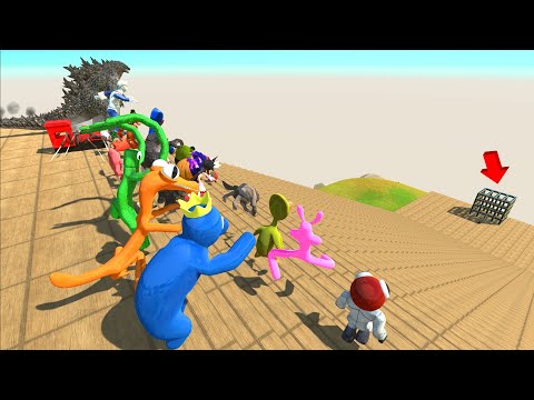 99 Stairs | Who Can Go Down - Animal Revolt Battle Simulator