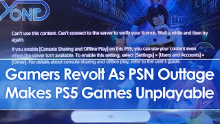 Gamers revolt as PSN outtage makes their PS5 games unplayable