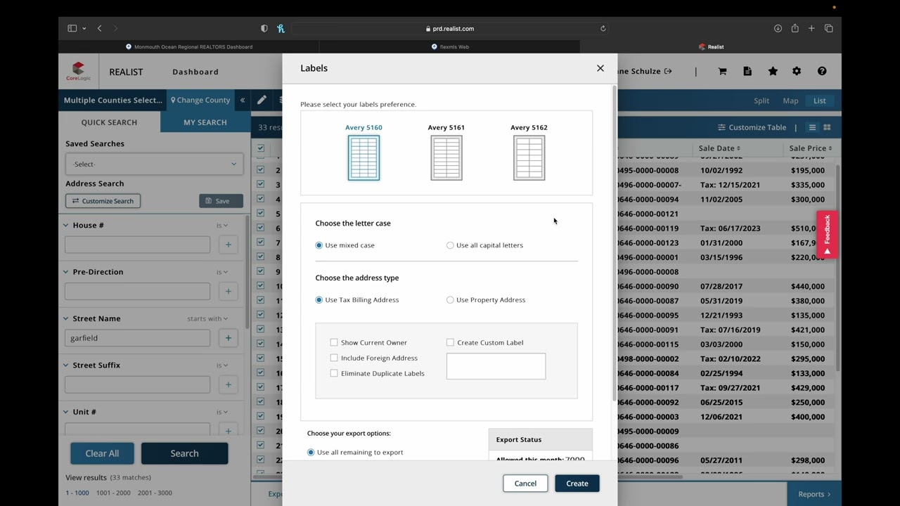 FlexMLS - Using Realist for Labels