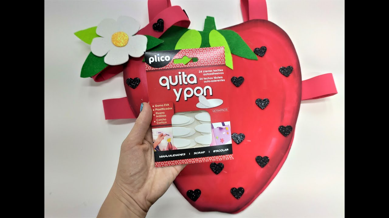 Disfraz de fresa con Goma E.V.A y adhesivos Plico